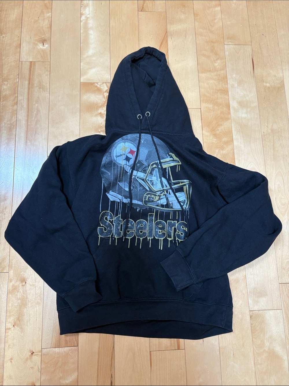 Pittsburgh Steelers Black Graphic Hoodie Sweatshirt, size Small